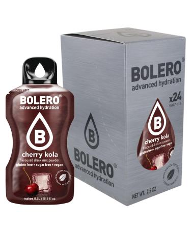 Bolero CHERRY COLA 24x3g | Sugar Free Juice Powder, Sweetened with Stevia + Vitamin C | for Kids & Sports | Gluten Free, Vega