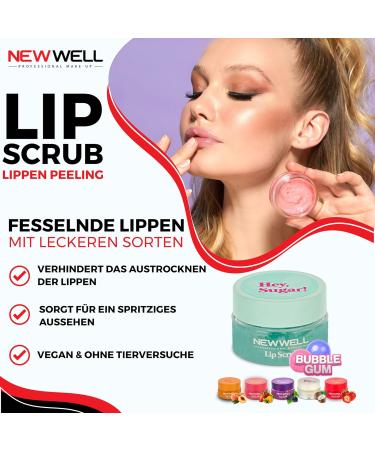 NEW WELL Lip Scrub - Vegan & Cruelty-Free Lip Peeling | 100% Natural Intensive Moisture (Mix Fruit) - Shop Internationally! - Buy Online on GoSupps.com