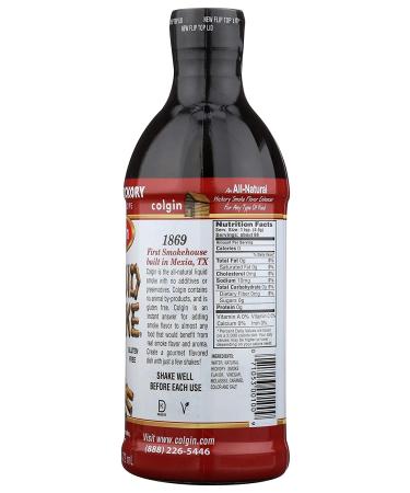 Colgin Liquid Smoke 16 oz: Natural Hickory Flavoring for BBQ, Grilling, and Cooking - Buy Online on GoSupps.com