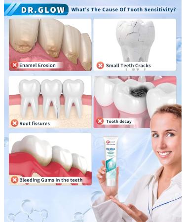 Sensitive Toothpaste for Adults - Fluoride-Free Hydroxyapatite Enamel Repair Remineralizing & Desensitizing Minty Formula for Sensitive Teeth - Buy Online on GoSupps.com