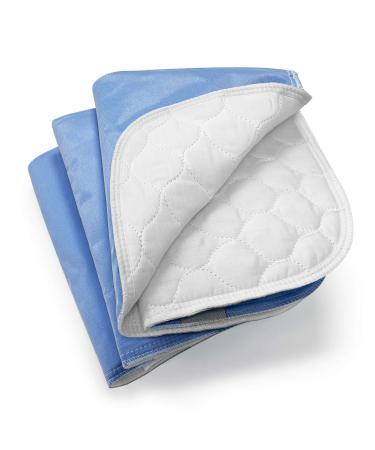 4-Layer Ultra Soft Quilted Bed Pads, 18" x 24" (3 Pack), Heavy Absorbency Underpad, Machine Washable, Mattress Protection for Elderly Seniors, Kid and Pets