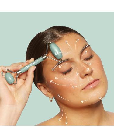 Buy Mint Green Tea Jade Crystal Facial Roller | Spa Quality Skincare Tool for Radiant Skin - International Shipping Available - Buy Online on GoSupps.com