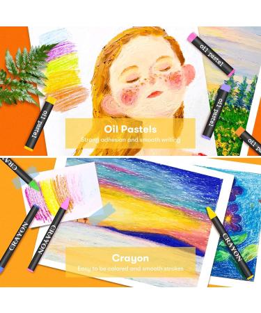 iBayam Deluxe 150-Piece Wooden Art Set with Coloring Book and Sketch Pads - Perfect Gift for Adults, Artists, and Kids - Buy Online on GoSupps.com