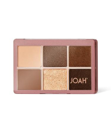 JOAH Eyeshadow Palette Escapades Eye Makeup 6 Shades Richly Pigmented Long Lasting Powder Shadow in Matte & Shimmer Finishes Korean Beauty Palettes Nudist Colony