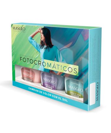 MASGLO Color Changing Nail Polish set - 3 Pcs Green Kit | Sunlight Activated Nail Polish - 1.4 Fl. Oz - Buy Online on GoSupps.com