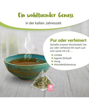 Pregnivital Puerperium Tea - 100% Organic Herbal Blend for Postpartum Recovery - Essential Female Mantle Yarrow & Shepherd's Whitewash - 15 Tea Bags - Buy Online on GoSupps.com