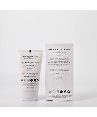 Nourish Organic Age Defense Face Cream - Bilberry & Arctic Berries | GMO-Free, Cruelty-Free, Fragrance-Free (1.7oz) - Buy Online on GoSupps.com