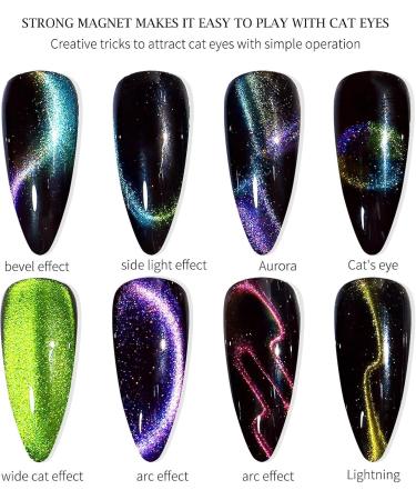 Nail Polish Magnet Wand - Cat Eye Magnets Sticks | metal Cat Eye Magnet | Cat Eye Nail Design Magnet Sticks | Accessories for Magic | Magnetic Nail Polish Wand for Nail Polis - Buy Online on GoSupps.com