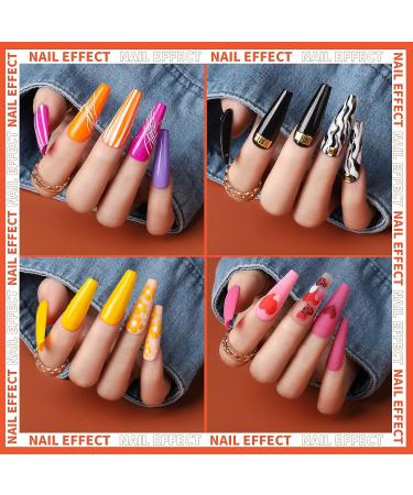 Teenitor Clear Coffin Nail Tips - 240PCS Full Cover Fake Nails with Nail Glue for Ballerina False Nails - Clear Press On Nails - Buy Online on GoSupps.com