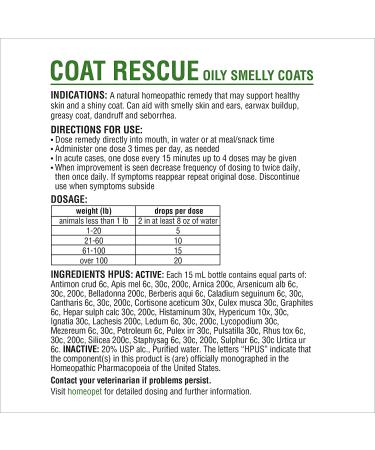 HomeoPet Coat Rescue Skin and Coat Support for Pets 15ml/.51oz - Buy Online on GoSupps.com