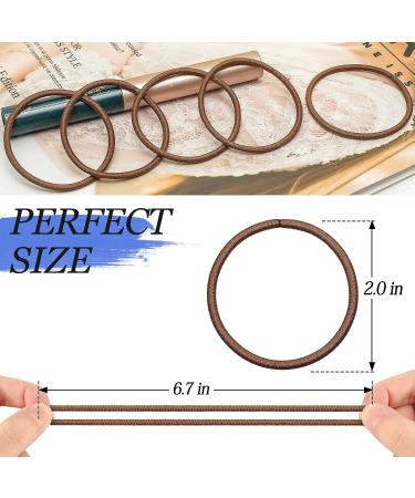 KANPRINCESS 100PCS Brown Hair Ties for Thick Hair - Elastic Ponytail Holders for Women - Hair Styling Accessories for Daily Use - Buy Online on GoSupps.com