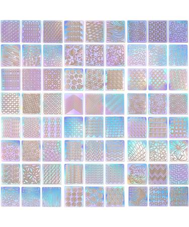 Dokpav 144 Pcs Nail Vinyl Stencils Set - 72 Unique Designs for Nail Art Decoration | DIY Nail Design Tools Decals - 24 Sheets - Buy Online on GoSupps.com