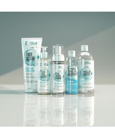 Delia Cosmetics Clean Skin Moisturizing Micellar Water for Face Daily Makeup Removal Effectively Removes Makeup and Impurities Hyaluronic Acid Amino Acids 500ml - Buy Online on GoSupps.com