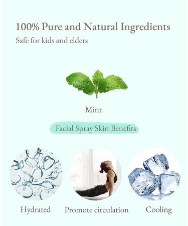 Organic Mint Essential Oil Facial Moisture Mist Spray | Hydration & Brightening for Dry Damaged Skin Hair & Body - Buy Online on GoSupps.com