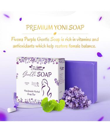 FIVONA Feminine Yoni Soap Bar - Natural Herbal Blend for Intimate V Care - Lavender Flower Scent - 5.3 oz - Buy Online on GoSupps.com