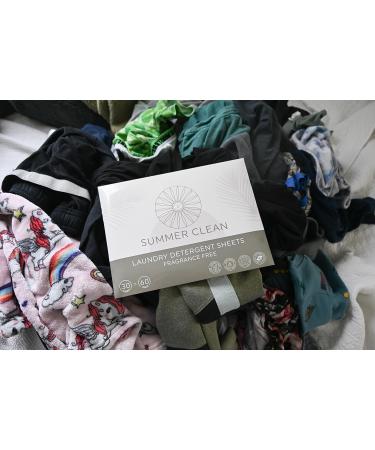 Eco-Friendly Laundry Detergent Sheets - Fragrance-Free Hypoallergenic Plastic-Free (30 Sheets 60 Loads) - Safe & Chemical-Free Cleaning Solution - Buy Online on GoSupps.com
