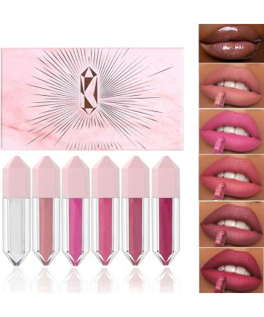 CHAKAE 6pcs Lip Gloss Long Lasting Moisturizing Waterproof Lip Gloss Rich Pigment for Daily and Party Makeup - Buy Online on GoSupps.com