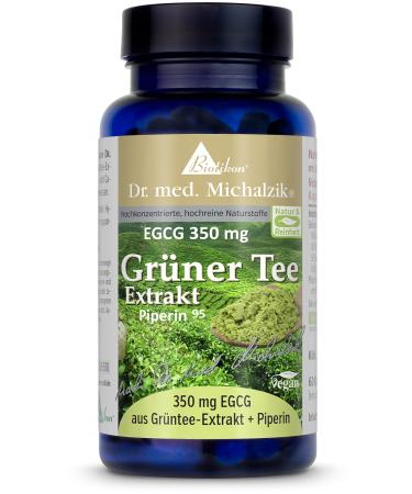 Green tea extract 700 mg with EGCG 350 mg with 98% polyphenols (686 mg) Dr. med. Michalzik - without additives - from BIOTIKON