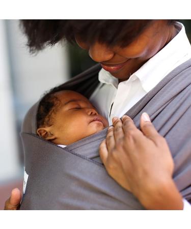Sleepy Wrap Baby Carrier - Ergonomic Hands-Free Stretchy Wrap for Newborns to Toddlers - Lightweight Sling for Babies 7-35 lbs (Dark Grey) - Buy Online on GoSupps.com