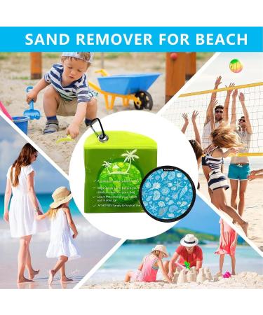 Sand Removal Bag Portable Waterproof Remover Brush Soft Reusable Surf Feet Remove Accessories Powder Cleaner Pouch Ideal for Skin Convenient Beach Cleanup. Blue - Buy Online on GoSupps.com