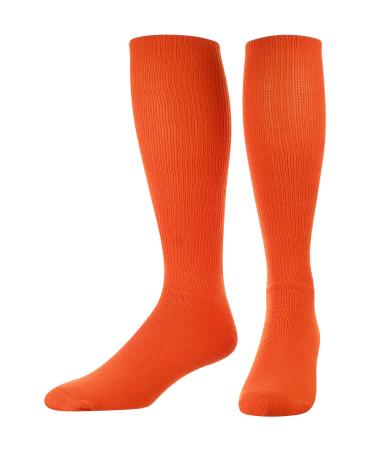 TCK TS All Sport Polyester Baseball Football Soccer Volleyball Tube Sock Large Orange