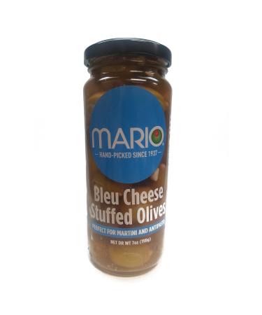 Mario Camacho Foods Stuffed Olives, Bleu Cheese, 7 Ounce Bleu Cheese 7 Ounce (Pack of 1)