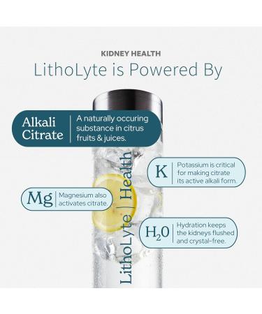 LithoLyte 15 mEq | Water & Beverage Enhancer for Kidney Health | Citrate & Electrolytes for Kidney Protection | Science-Based Support Beyond Cleanse, Detox, or Stone Dissolver Supplements | 60 Sticks - Buy Online on GoSupps.com