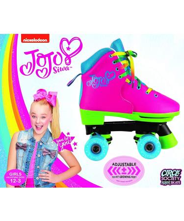 Circle Society Classic Adjustable JoJo Siwa Children's Roller Skates  12-3 US Girls  Rainbow Jojo Party In Pink 12-3 - Buy Online on GoSupps.com
