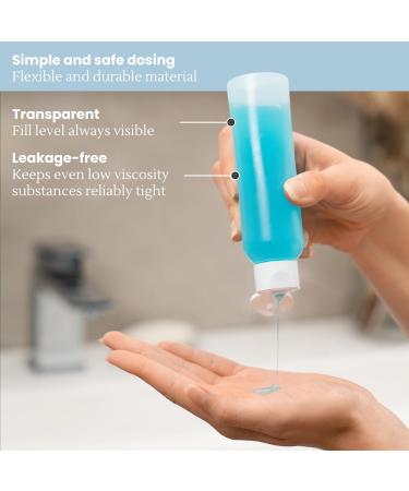 Kunz Packaging 100ml Travel Bottles - 5 Set Silicone-Free Liquid Containers for Aircraft Travel - Buy Online on GoSupps.com