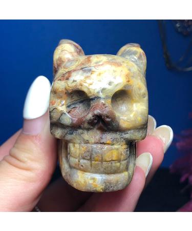 Home Decoration Natural Quartz Crystal Indian Style Skull Hand Carved and Polished Rare Gemstone Home Decoration Collection Stones ERTEYIN - Buy Online on GoSupps.com