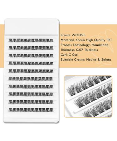 WONSIS 120 Individual Lash Clusters | Soft & Lightweight 0.07mm C Curl Synthetic Lashes | Reusable DIY Extensions for Home Use (12MM Volume) - Buy Online on GoSupps.com