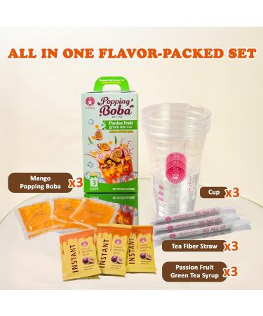 O s Bubble Popping Boba Kit DIY Bubble Tea (Passion Fruit Green Tea) - Buy Online on GoSupps.com