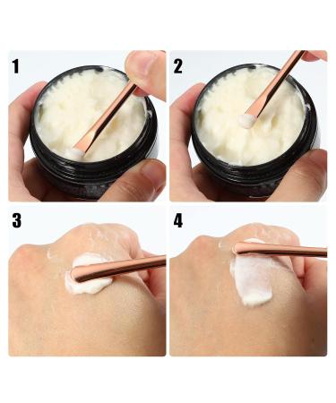 VOCOSTE 4 Pcs Makeup Spatula Set - Mini Spoon & Eye Cream Massage Sticks for Facial Cream - Zinc Alloy - Silver Tone - Buy Online on GoSupps.com