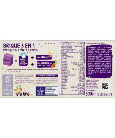 Bl dina Bladder 12 Brick Milky Cereals with Pumpkin Vegetables from 6 Months (Pack of 6 x 2 Bricks) - Buy Online on GoSupps.com