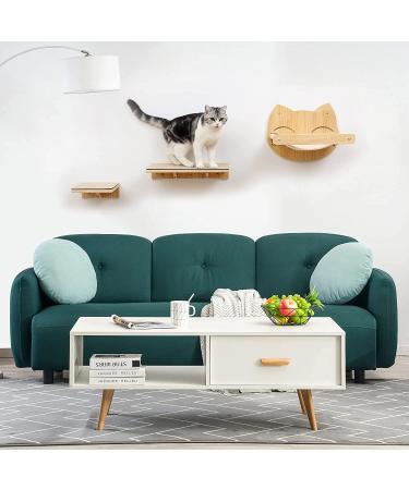 BCOH Wall-Mounted Cat Shelf and Bed - Wooden Hammock for Cats - Wall-Mounted Furniture for Climbing, Sleeping, and Playing - Buy Online on GoSupps.com