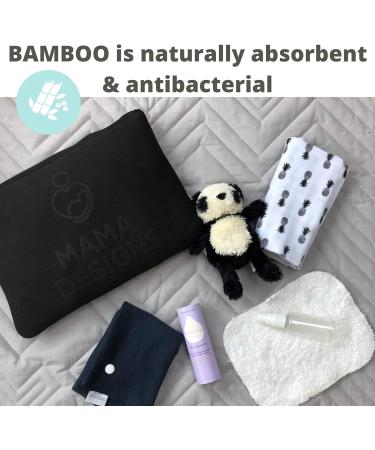 Mama Designs Bamboo Reusable Baby Wipes - 10 Pack | Eco-Friendly & Antibacterial Baby Cloths for Delicate Skin - Buy Online on GoSupps.com