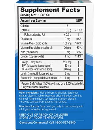 Ocuvite Adult 50+ Eye Vitamins - 90 Soft Gels for Vision Support & Health - Buy Online on GoSupps.com