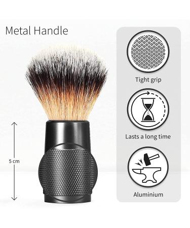 Bambaw Synthetic Shaving Brush Black | Best Ingrown Hair Treatment | Metal Handle - Buy Online on GoSupps.com