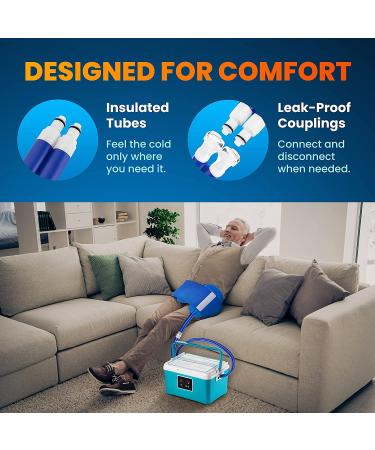 Cold Therapy System with Universal Pad for Hip, Back, or Knee - Post-Surgery Care for Surgeries, Osteoarthritis, Swelling, and Sprains - Buy Online on GoSupps.com