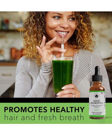 Premium Vegan Liquid Chlorophyll Drops (2oz) for Energy Boost, Gut Health, Detox, Hormone Balance & Immune Support - Internal Deodorant by Super Natural Goods - Buy Online on GoSupps.com