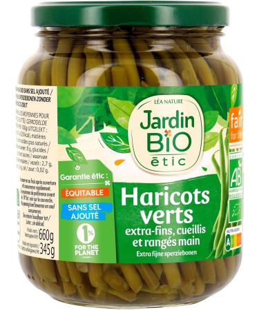 Jardin BiO tic - Hand-picked green beans with no added salt 660 g (Packaging may vary) - Buy Online on GoSupps.com