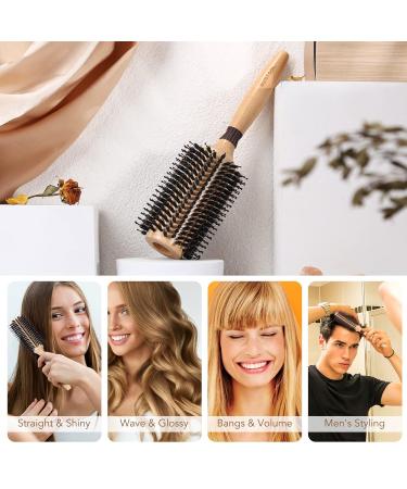 Bestool 38mm Round Brush for Blow Dryer | Wild Boar & Nylon Bristles | Professional Styling Brush for Smoothing & Curling Hair | Ideal for Men & Women - Buy Online on GoSupps.com