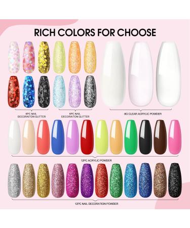 COSCELIA Acrylic Nail Kit with Lamp Acrylic Liquid and 3 Colors Acrylic Nail Powder Electric Nail Files Nail Drill 36 Colors Glitter Powder Acrylic Nail Kits Full Set for Beginners Starter Kit - Buy Online on GoSupps.com