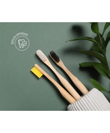 Eco-Friendly Manual Toothbrush Pack of 6 | 100% Biodegradable Moso Bamboo | Sustainable & Socially Responsible - Buy Online on GoSupps.com