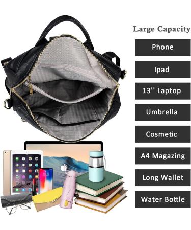 Women's Fashion Leather Backpack Purse - Large Shoulder Bag for Travel and Work - Buy Online on GoSupps.com