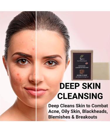 SVATV Handcrafted Ayurvedic Soap with Oudh & Vitamin E | Kosher & GMP Certified | Soothing Herbal Soap for All Skin Types - 125g - Buy Online on GoSupps.com