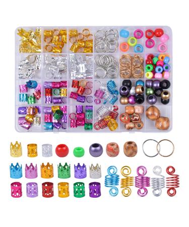 Avodova 278 piece of hair Dreadlocks accessories pearl cuffs aluminum hair pearls hair accessories rings hair rings for hair decoration braids jewelry with wooden beads ponyperlen for children girls - Buy Online on GoSupps.com