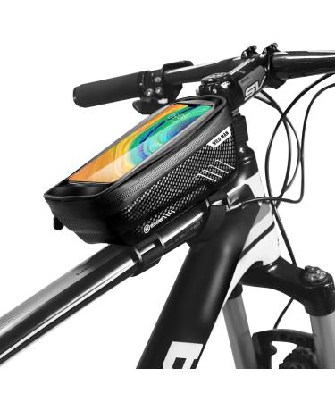 Auauraint bicycle pocket frame waterproof bicycle frame pocket bicycle handlebar bag waterproof & reflective with TPU touch screen for smartphone up to 6.7 inches