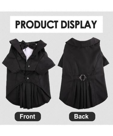Cit toile Dog Wedding Suit Set - Tuxedo Shirt & Fly Party Outfit for Small Medium & Large Dogs & Cats - Perfect for Weddings Birthdays & Halloween - Black - Buy Online on GoSupps.com