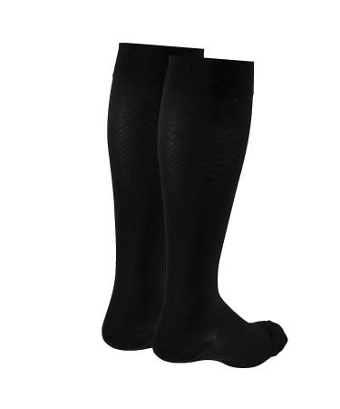 Truform 20-30 mmHg Compression Stockings Short Length, Black, Large - 1 Pair - Buy Online on GoSupps.com